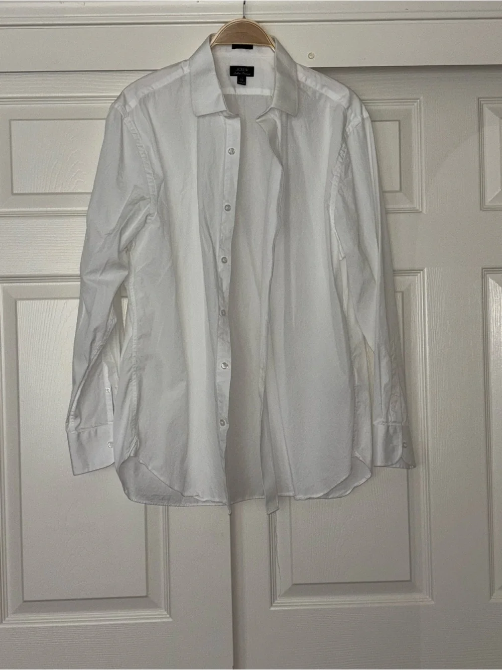 J. Crew Men’s White Dress Shirt - Classic Button-Down